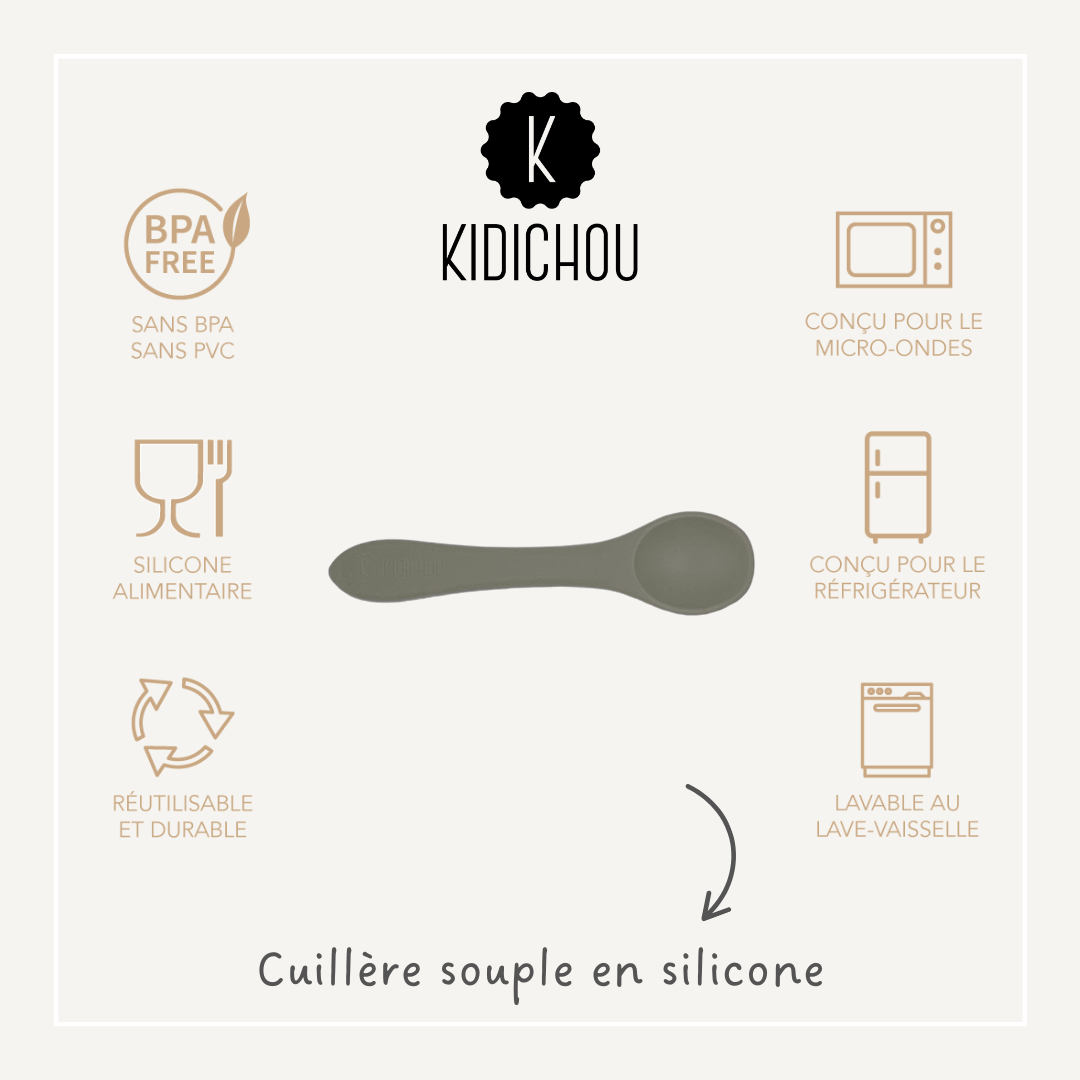 cuillere en silicone vert