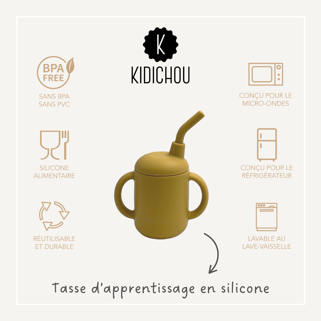 tasse en silicone moutarde