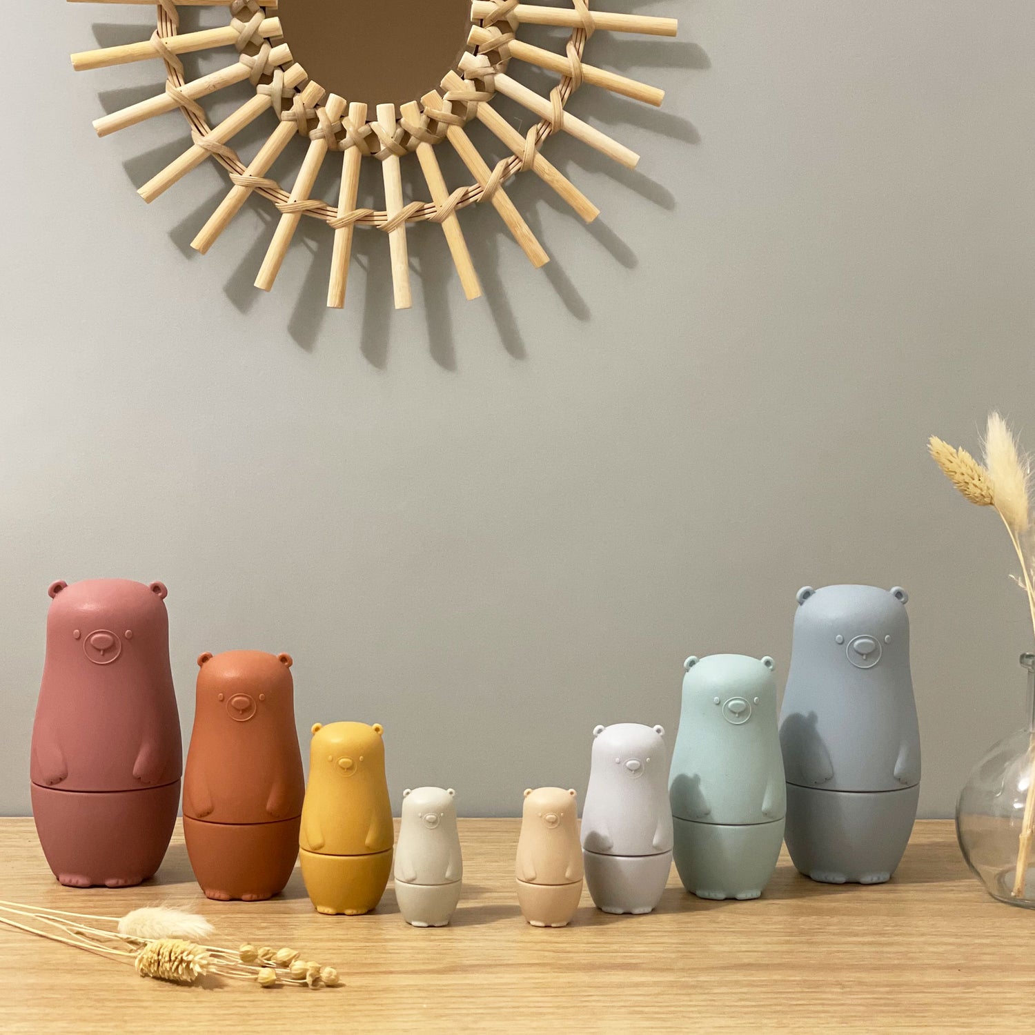 poupée gigogne ours en silicone pour bébés