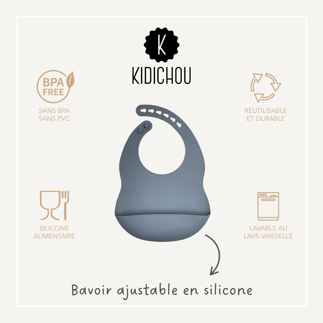 Bavoir ajustable en silicone Chiara