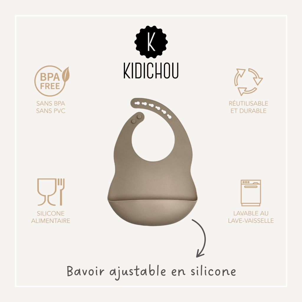 Bavoir ajustable en silicone Chiara