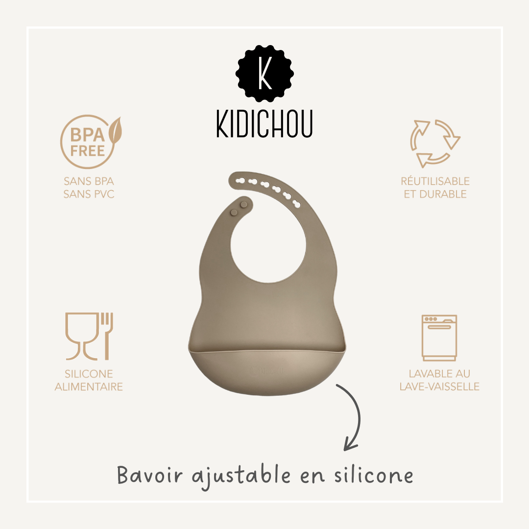 Bavoir ajustable en silicone Chiara