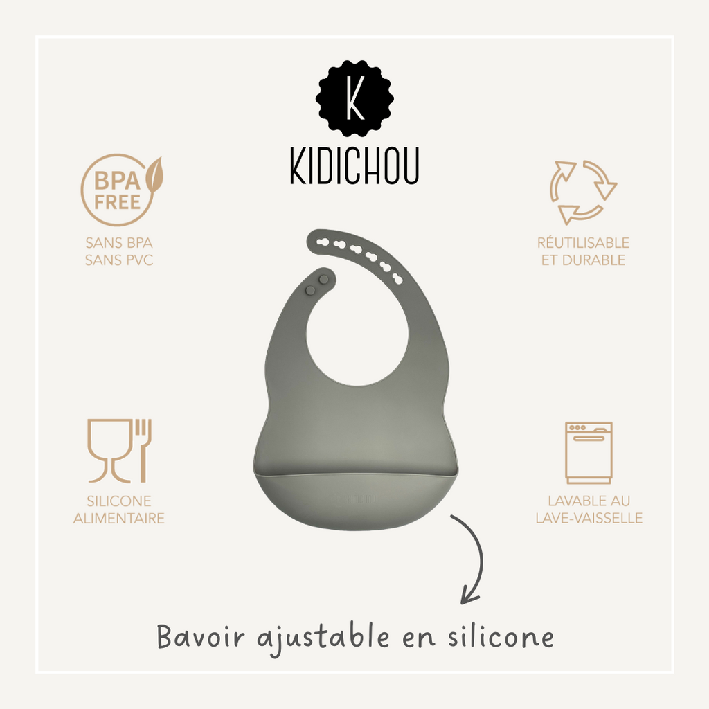 Bavoir ajustable en silicone Chiara