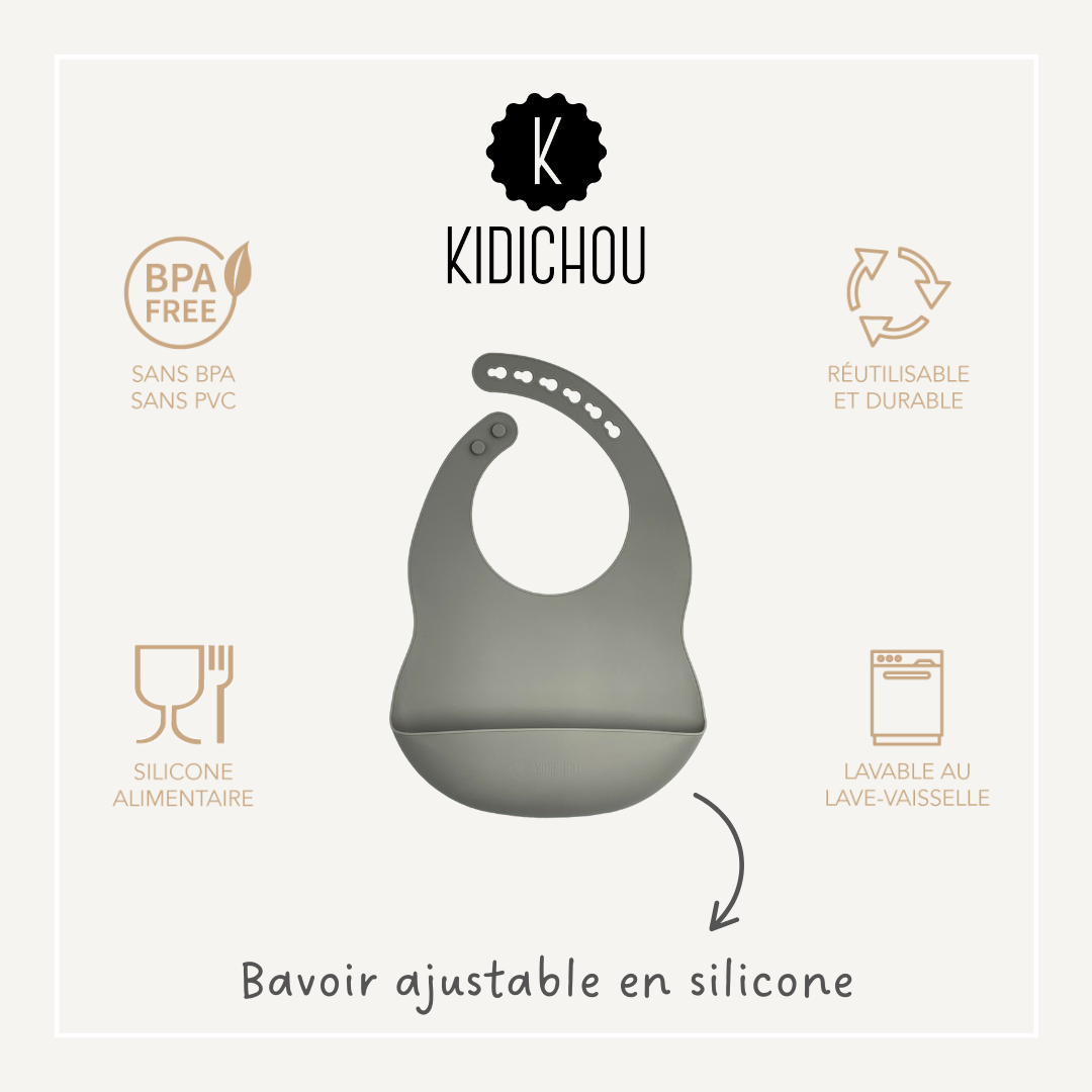 Bavoir ajustable en silicone Chiara