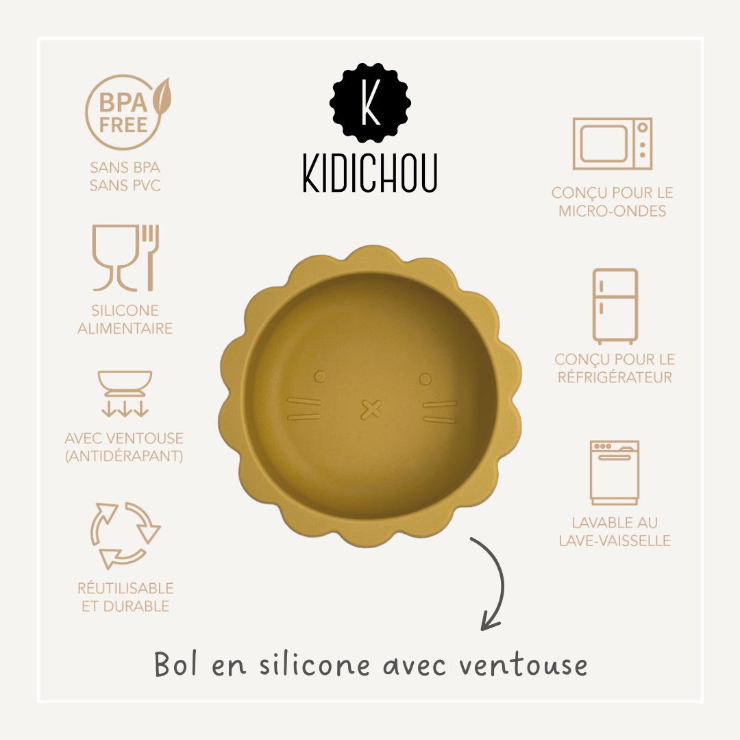 Bol en silicone avec ventouse Kemron