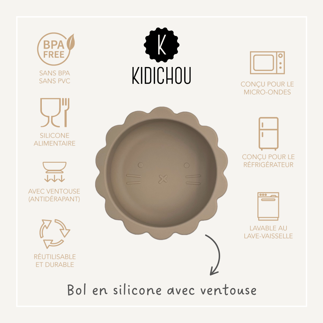 Bol en silicone avec ventouse Kemron