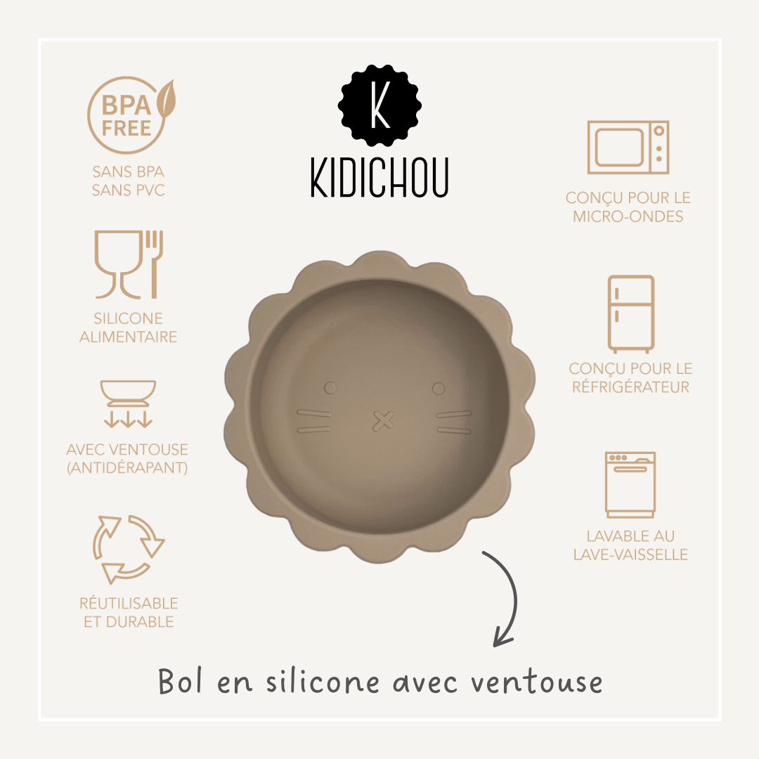 bol en silicone taupe