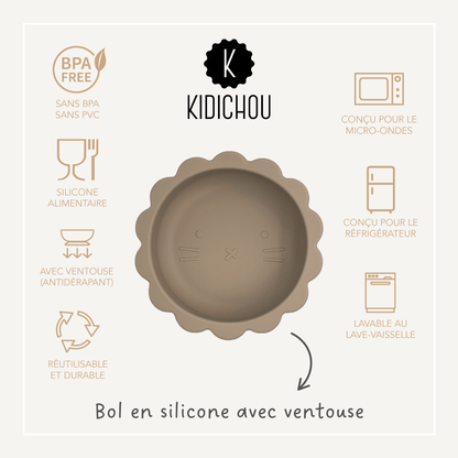 bol en silicone taupe