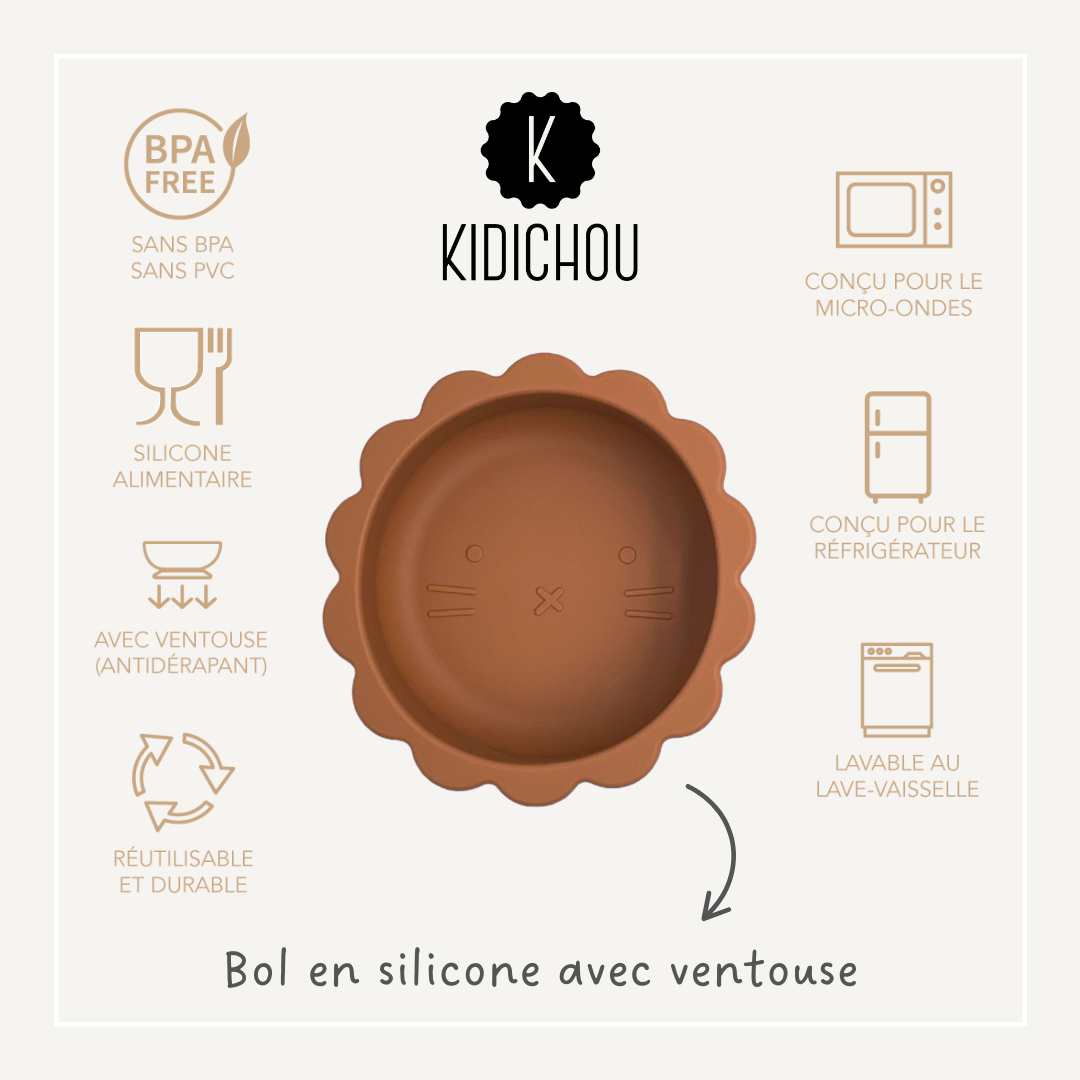 Bol en silicone avec ventouse Kemron