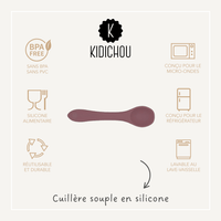 cuillere en silicone rose