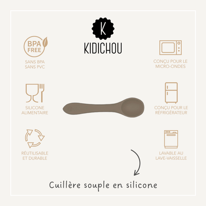 cuillere en silicone taupe
