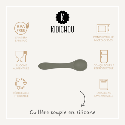 cuillere en silicone vert