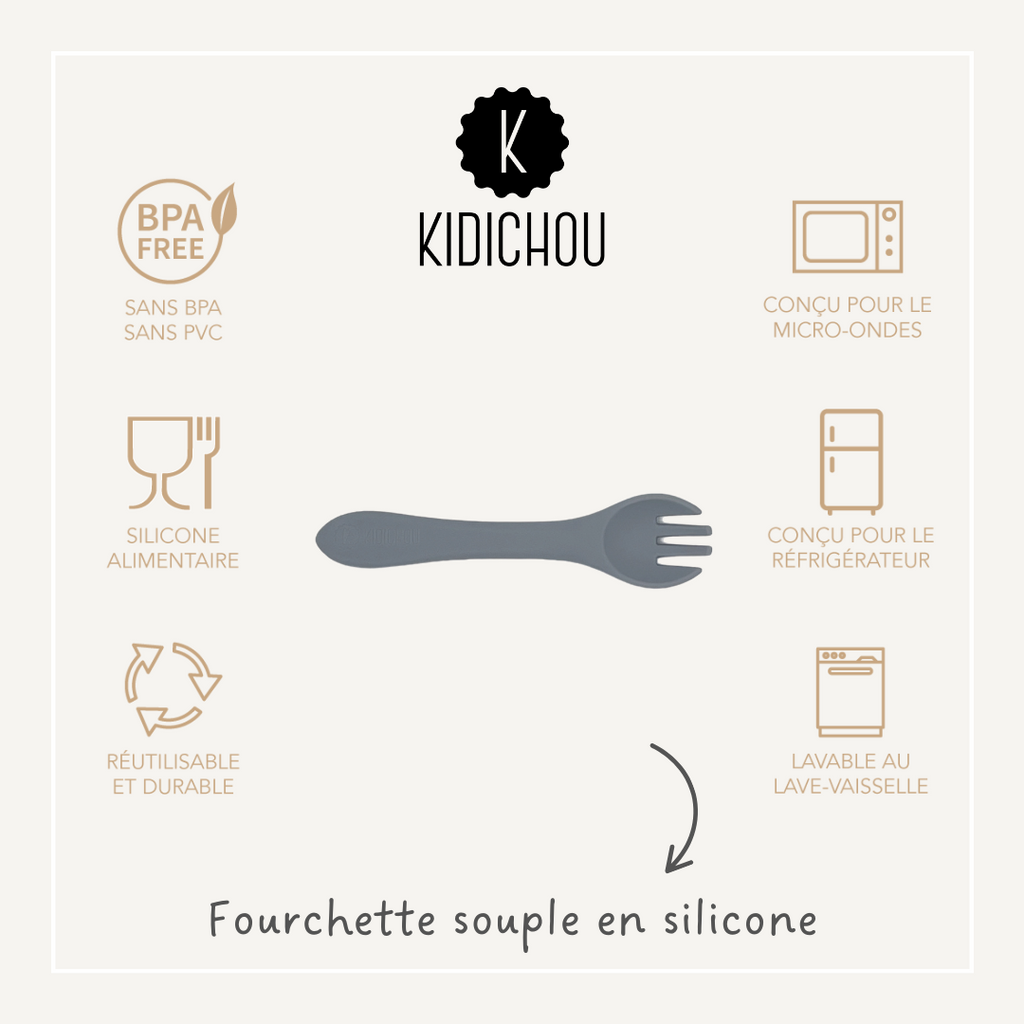 Fourchette souple en silicone Lyrio