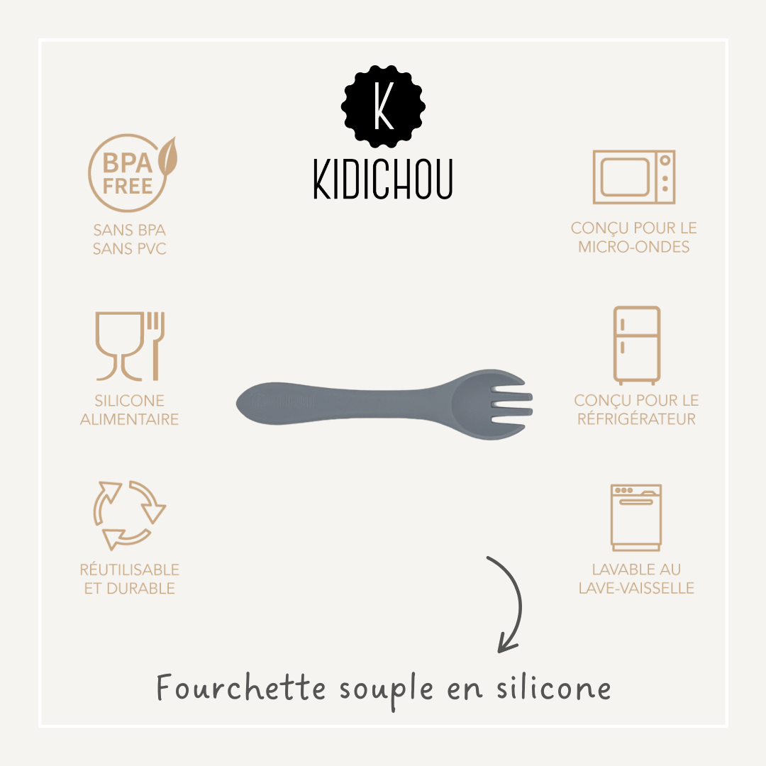 Fourchette souple en silicone Lyrio
