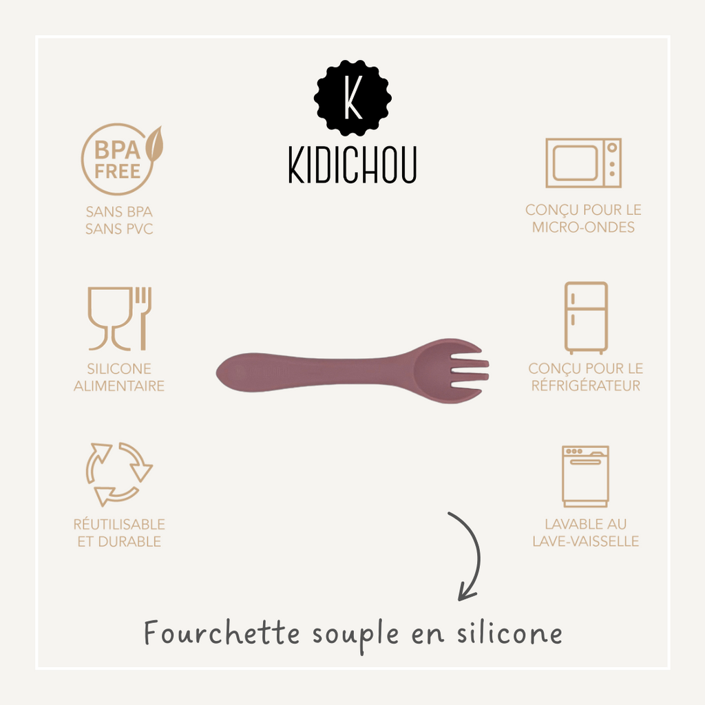 Fourchette souple en silicone Lyrio