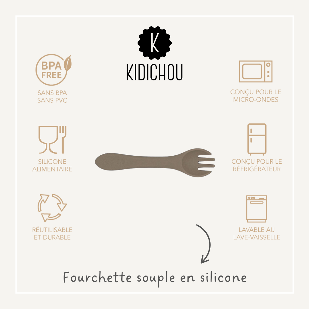 Fourchette souple en silicone Lyrio