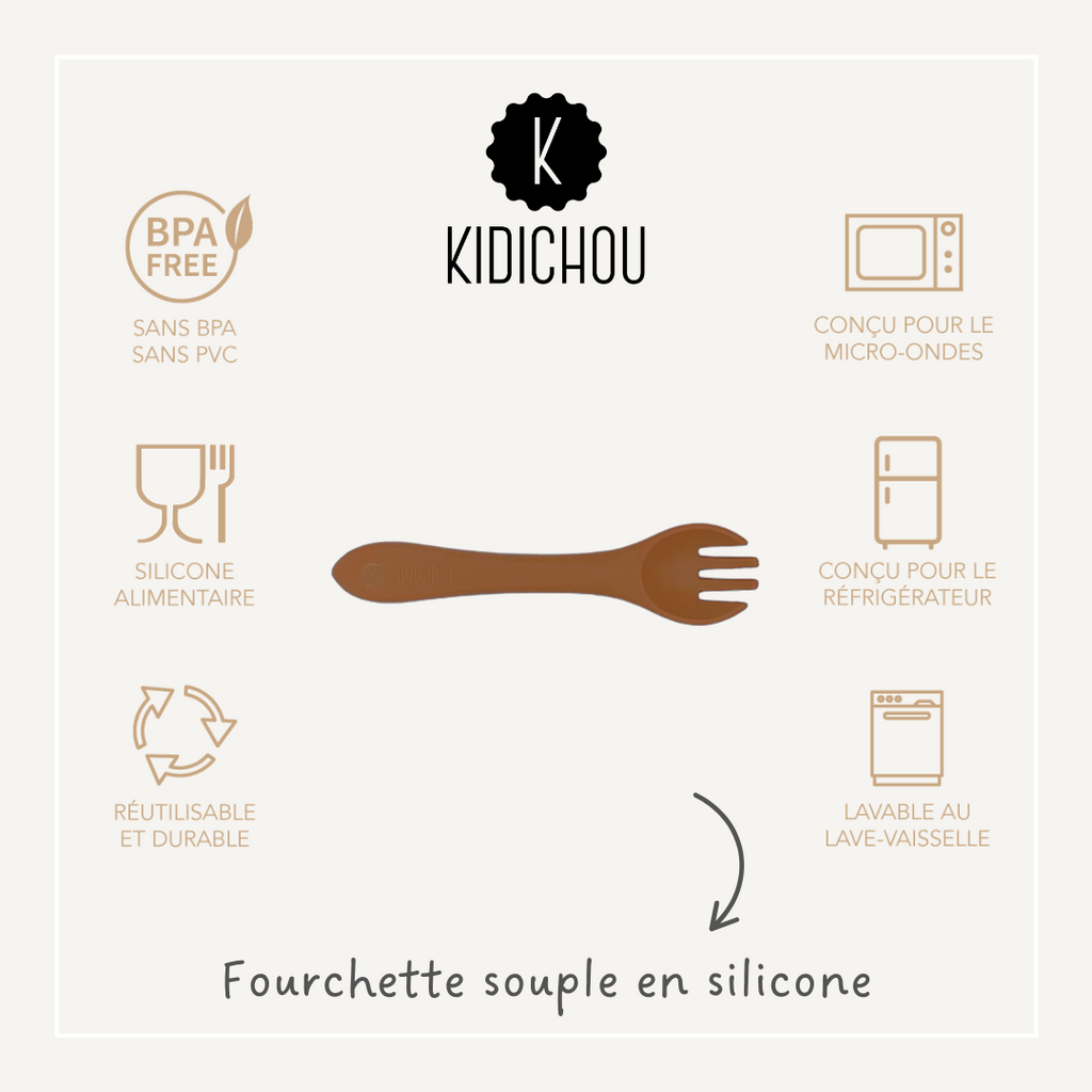 Fourchette souple en silicone Lyrio