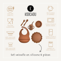 Set vaisselle en silicone 6 pièces Ysaé