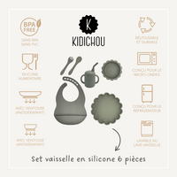 Set vaisselle en silicone 6 pièces Ysaé