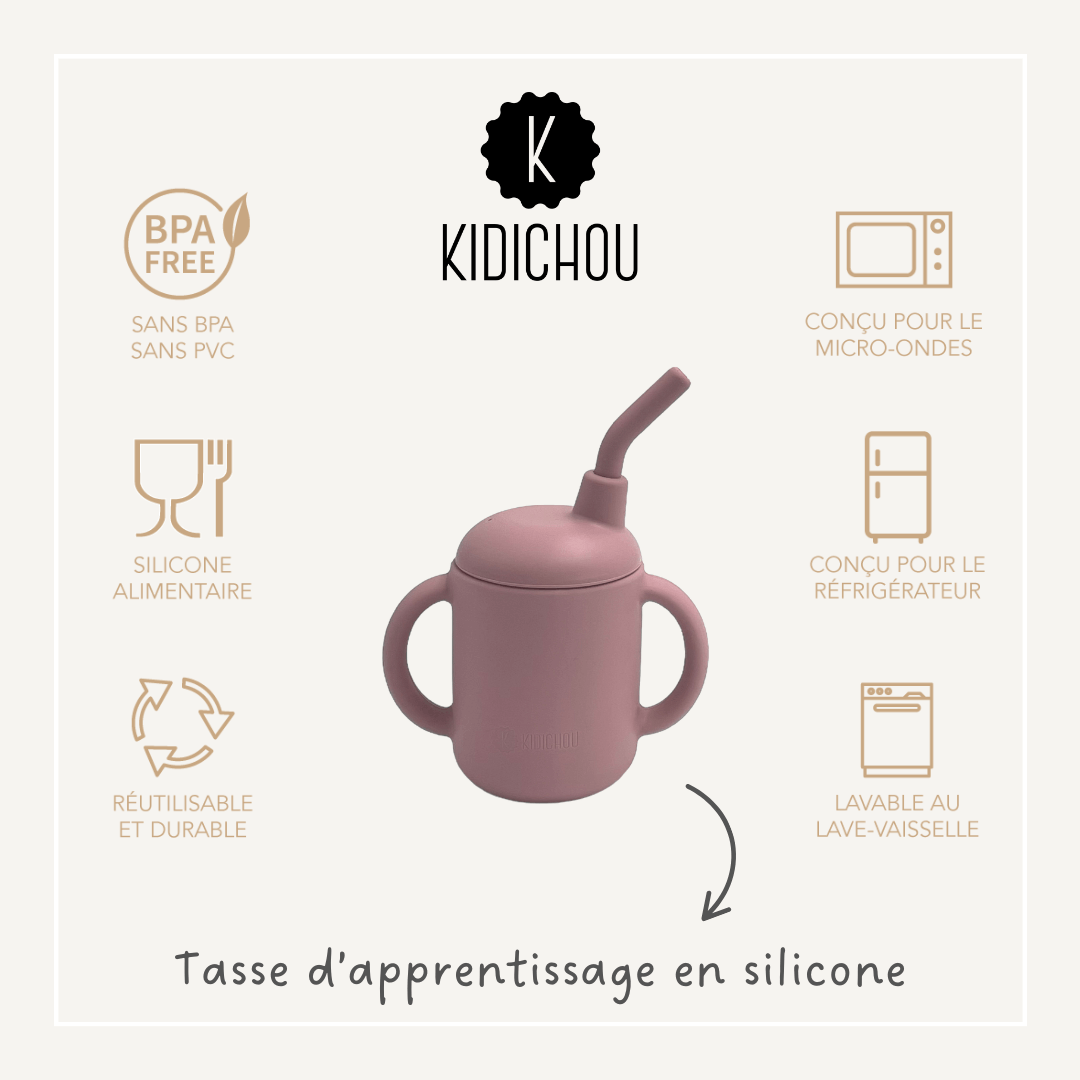 tasse en silicone rose
