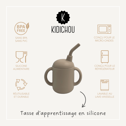 tasse en silicone taupe