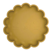 assiette en silicone moutarde