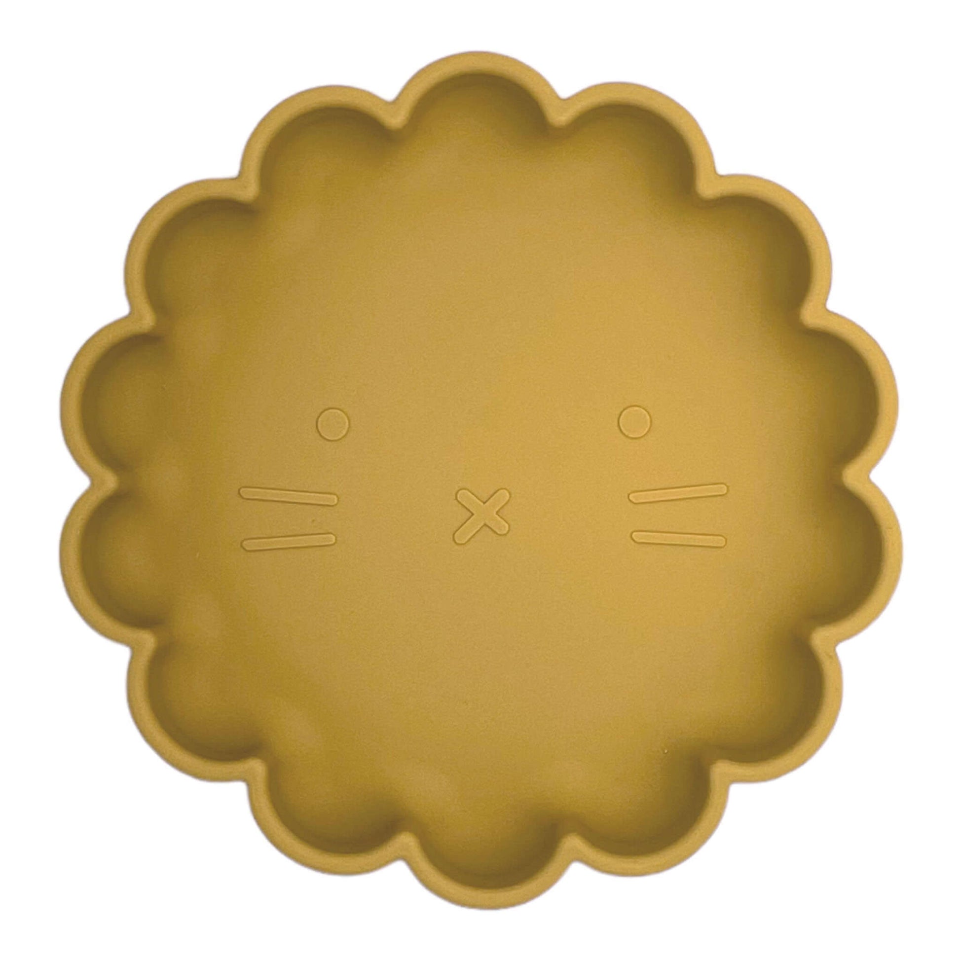 assiette en silicone moutarde