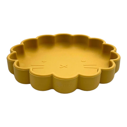 assiette en silicone moutarde