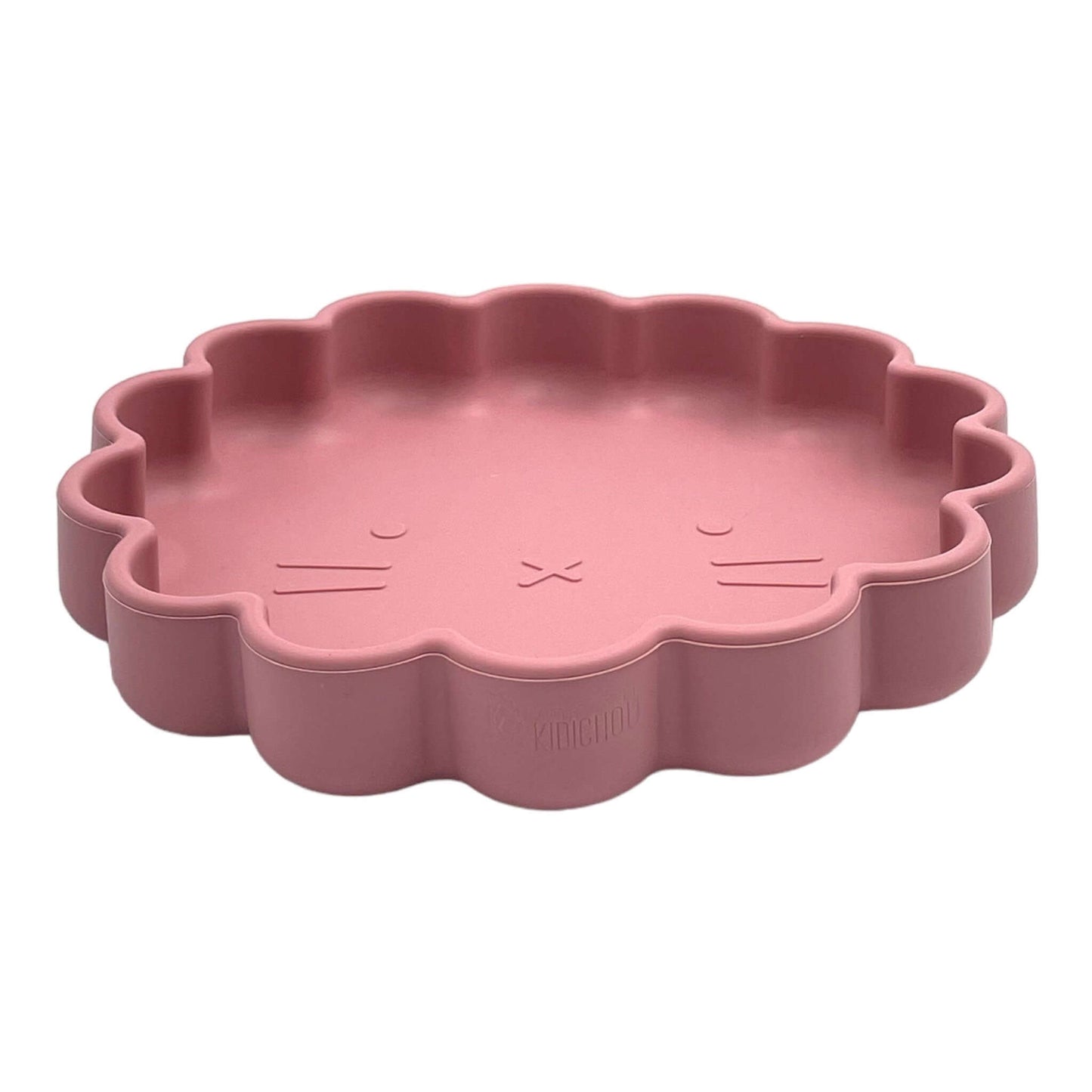 assiette en silicone rose