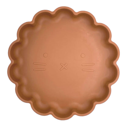 assiette en silicone terracotta