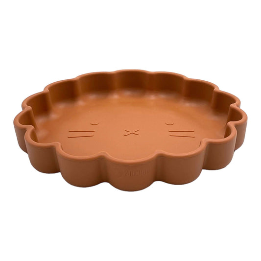 assiette en silicone terracotta