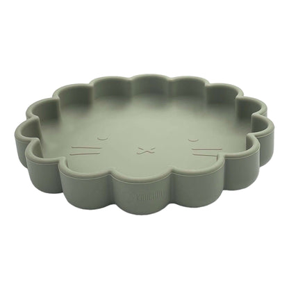 assiette en silicone vert