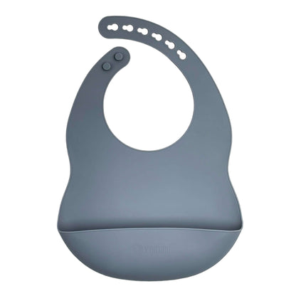 bavoir en silicone bleu