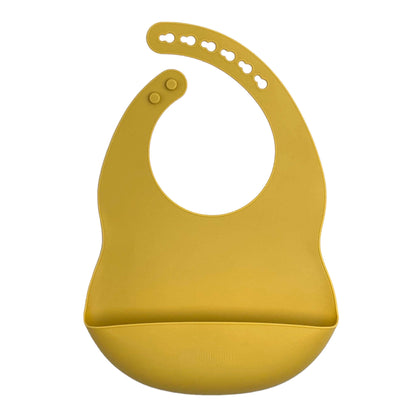 bavoir en silicone moutarde