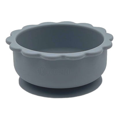 bol en silicone bleu