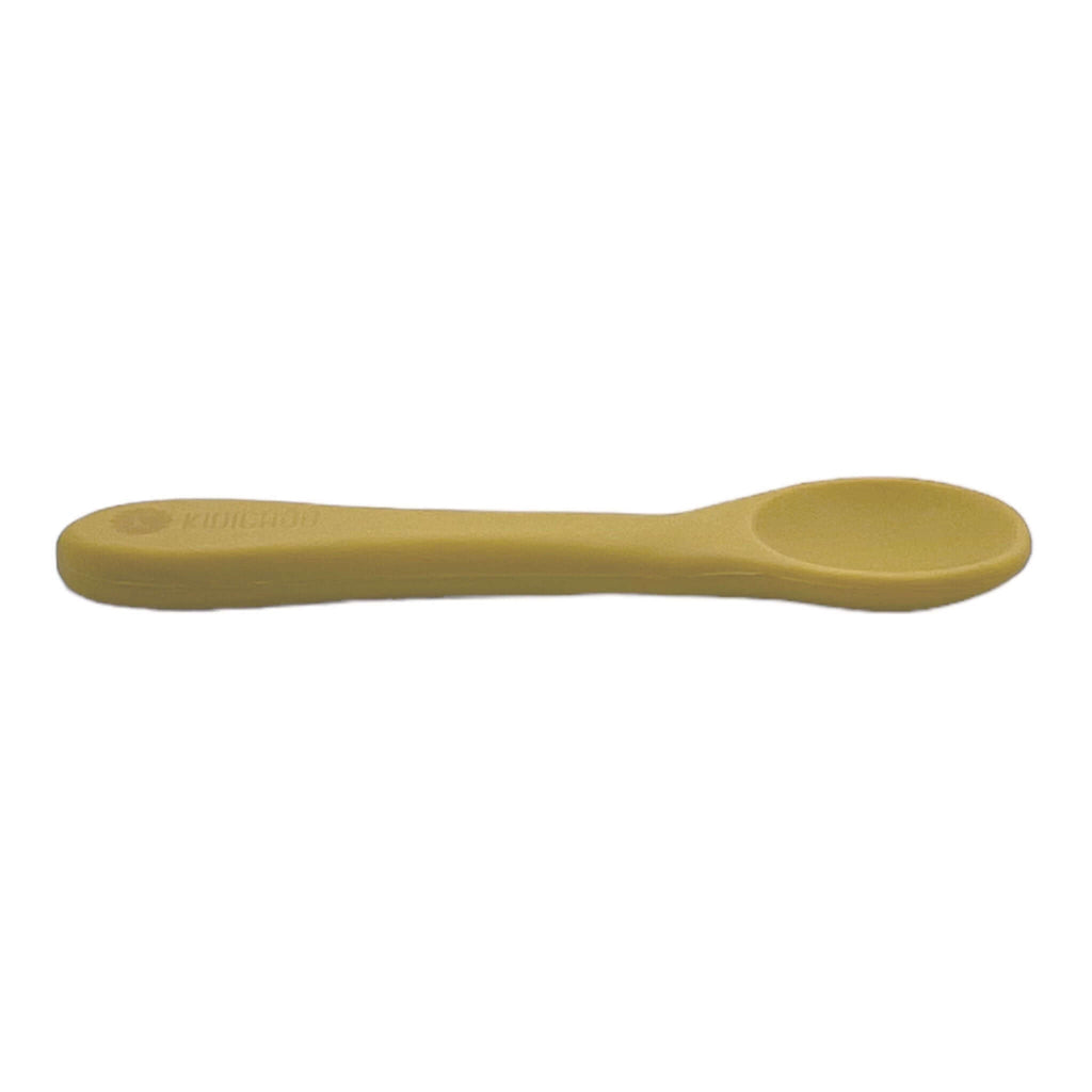 cuillère en silicone moutarde
