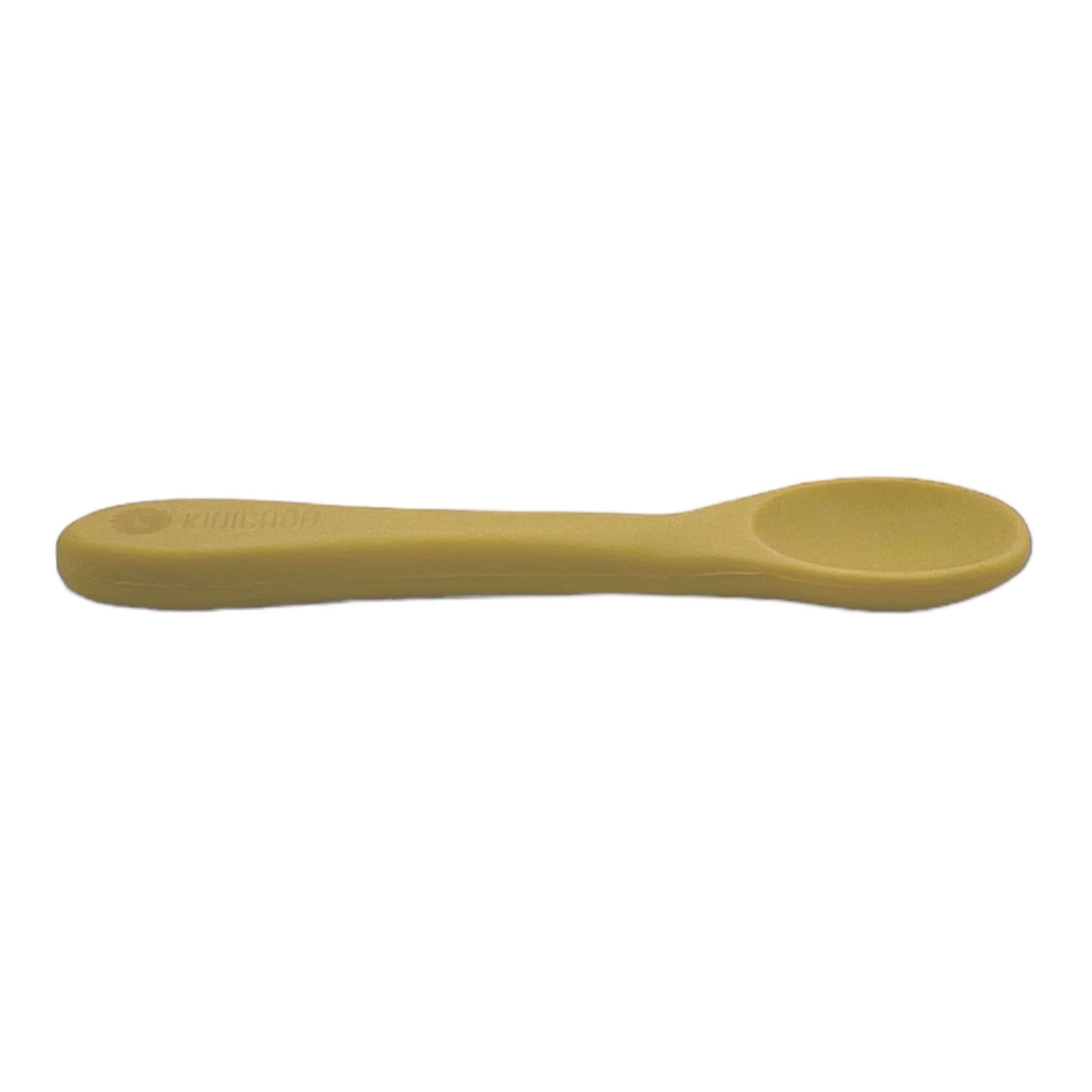 cuillère en silicone moutarde