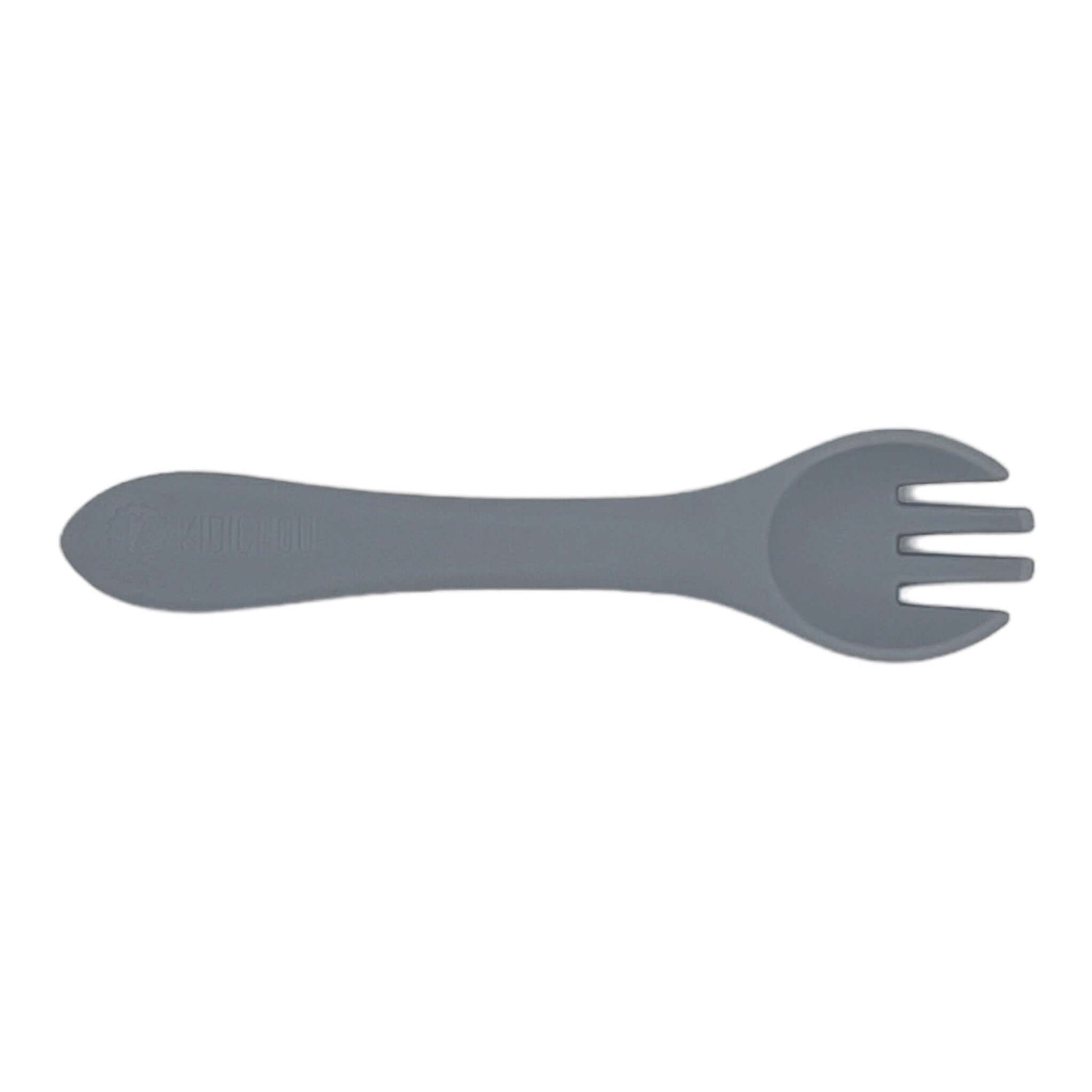 fourchette en silicone bleu