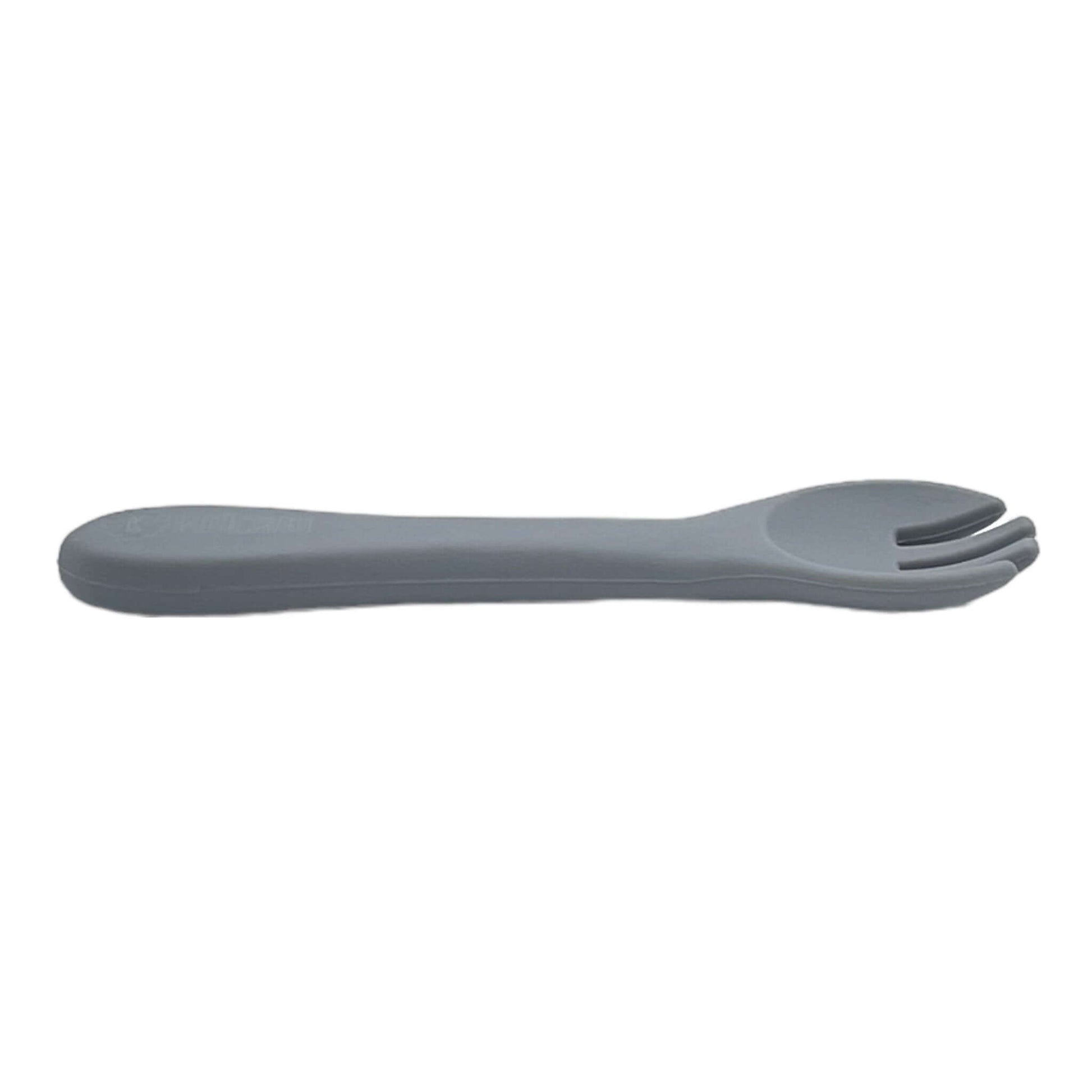 fourchette en silicone bleu