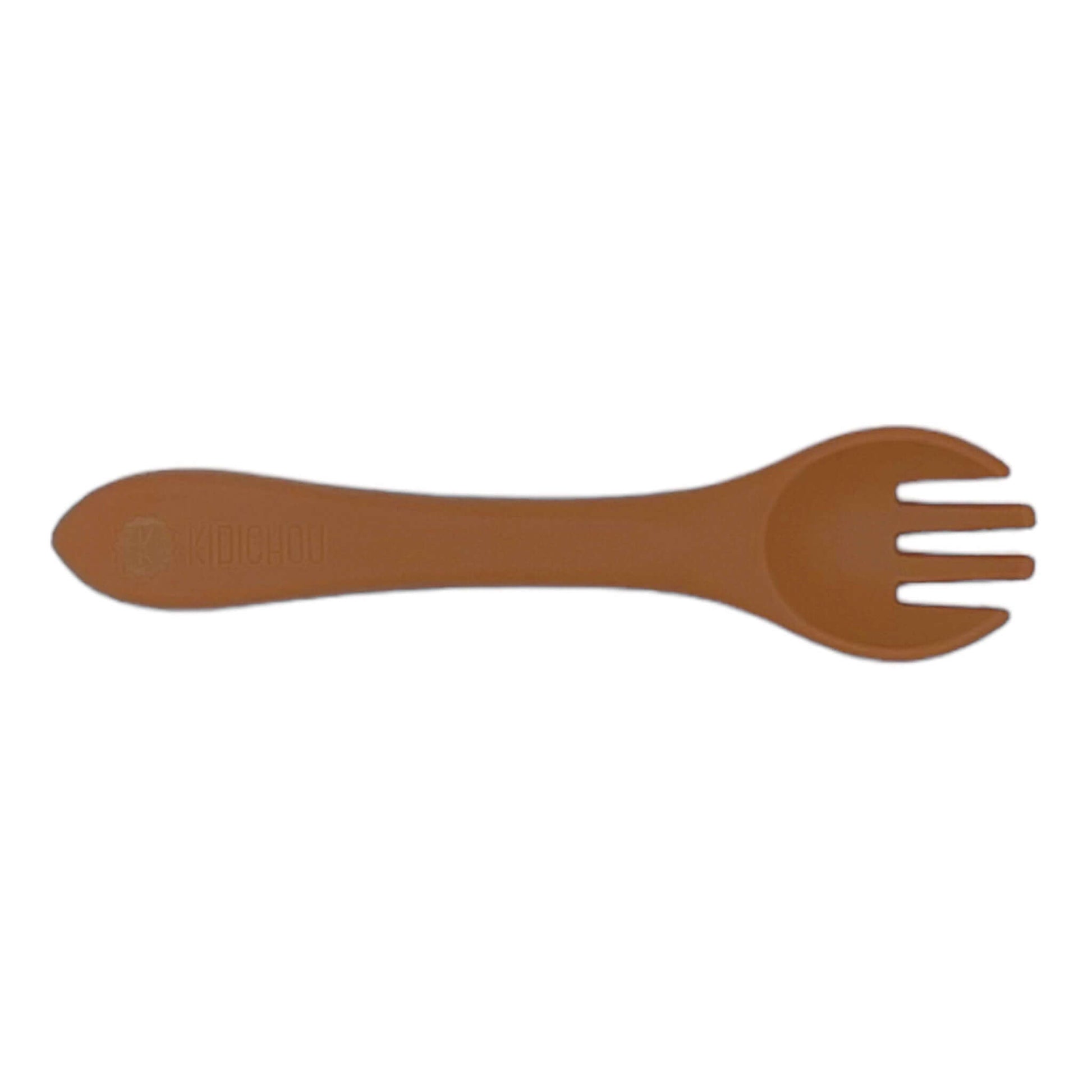 fourchette en silicone terracotta
