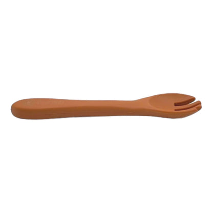 fourchette en silicone terracotta