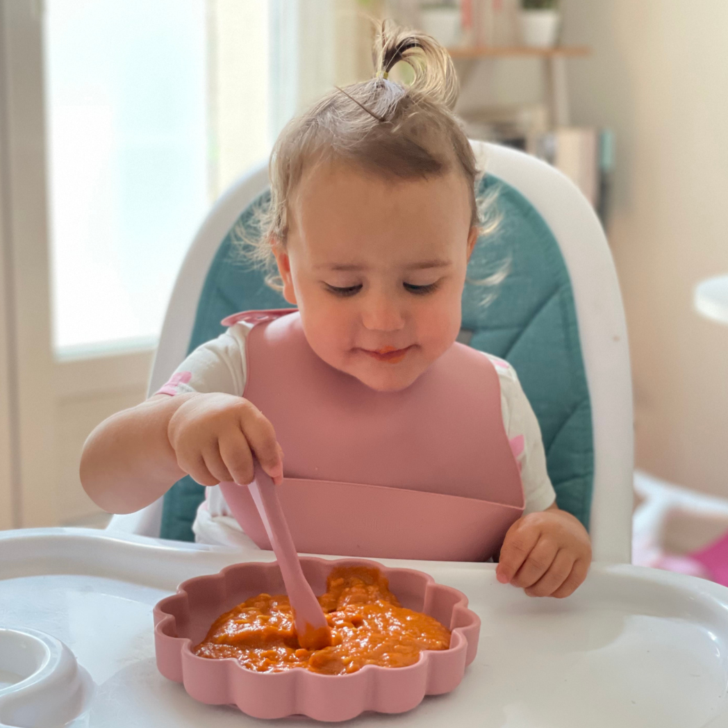 assiette en silicone avec ventouse