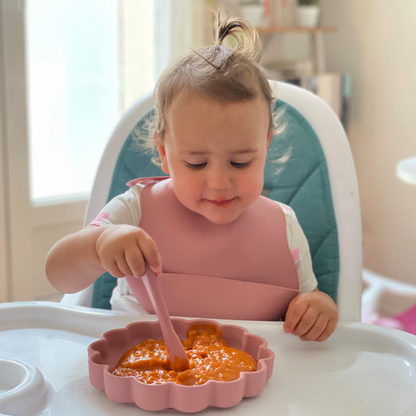 assiette en silicone avec ventouse