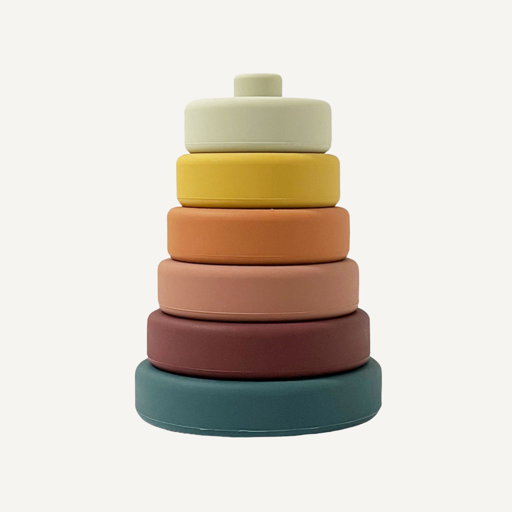 Pyramide avec anneaux à empiler en silicone Elyah