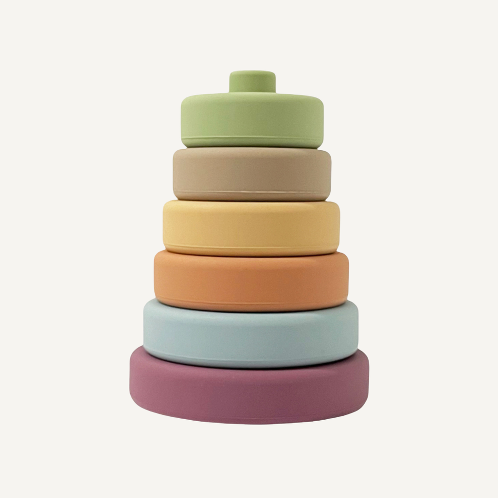 Pyramide avec anneaux à empiler en silicone Elyah