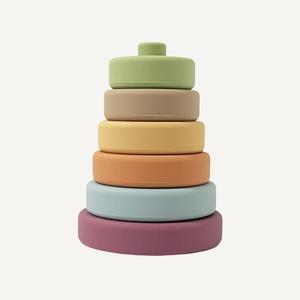 Pyramide avec anneaux à empiler en silicone Elyah