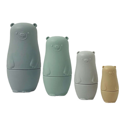 poupees gigognes ours en silicone bleu