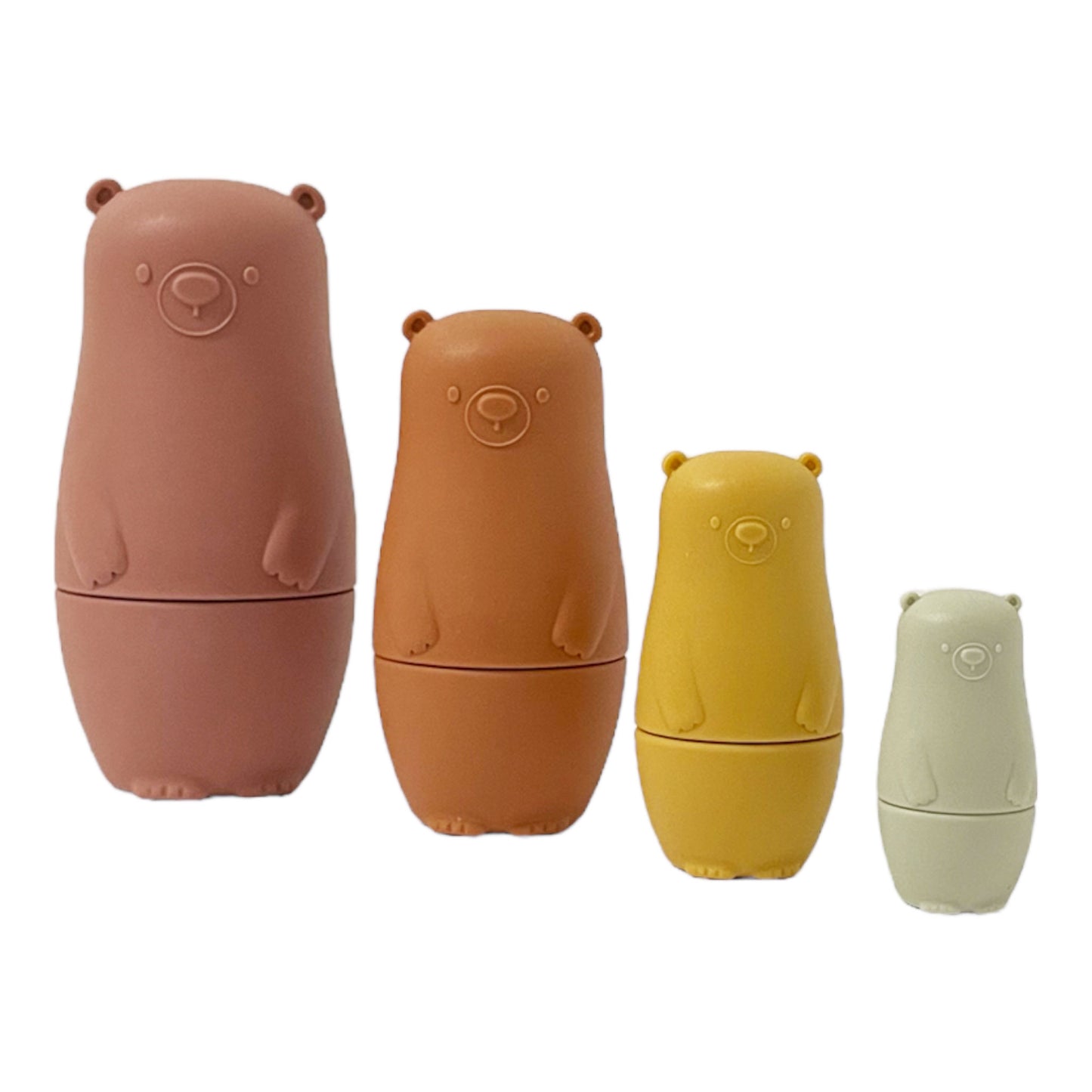 Poupées gigognes ours en silicone Gabriel (Bleu)