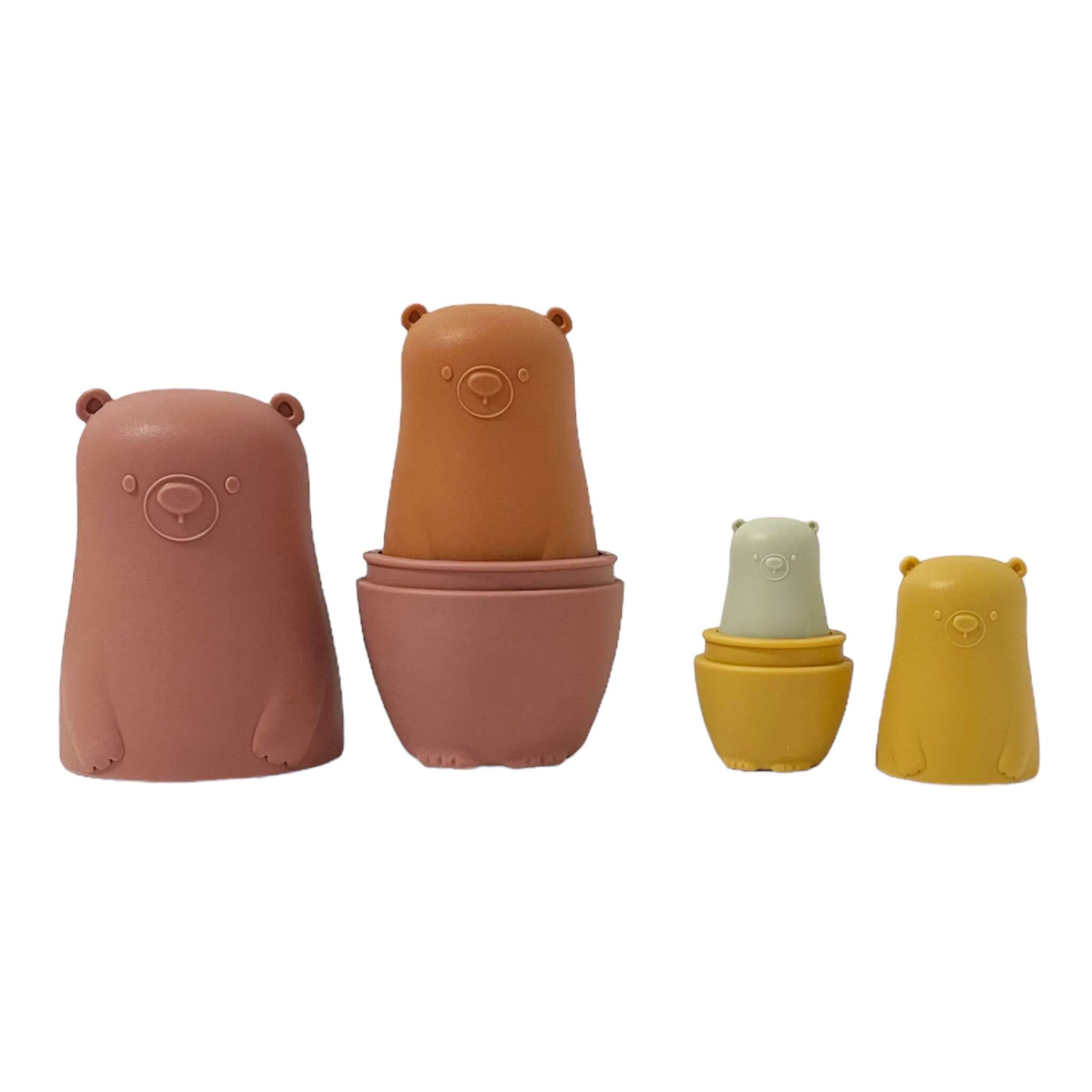 poupees gigognes ours en silicone rouge