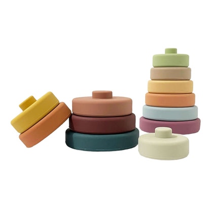 pyramides avec anneaux a empiler en silicone